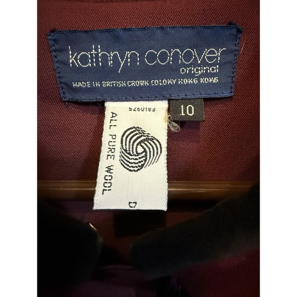 Kathryn Conover vintage pure wool dress button front, Victorian , Prairie 10 - Picture 4 of 6